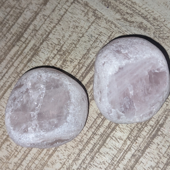 Seer Stones / Emma Eggs: 11 River Polished Amethyst, Smokey, Rose & Clear Quartz - Picture 4 of 12